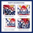 Birthday Decorations for Men,Happy Birthday Banner, 35 Balloons,Photo Booth Props for Boys (Baseball)