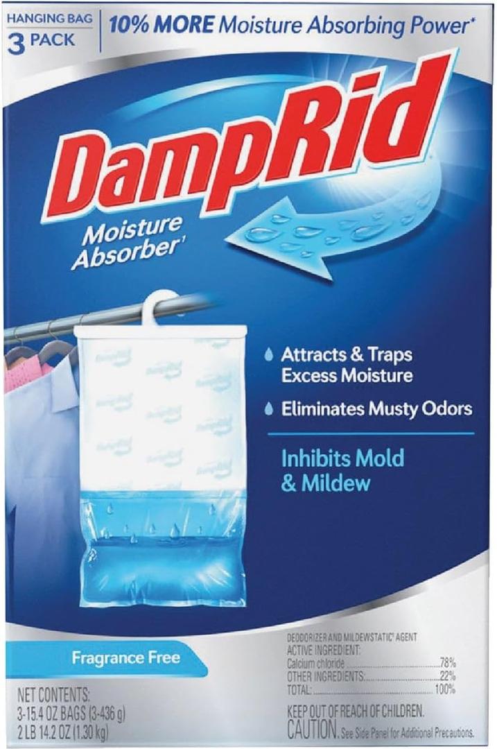 DampRid Hanging Moisture Absorber No Scent 15.4 oz, 3 pk