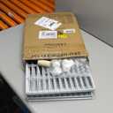 C&AHOME Pet Playpen, Small Animals Supplies, 16 Panels Exercise Playpens Cage, C Grids Portable Yard Fence Indoor, Ideal for Guinea Pigs, Pet Products, DIY Metal Yard Fence, 12"  15" White UPPM3416W