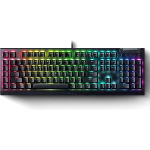 Razer BlackWidow V4 X - Mechanical Gaming Keyboard: Yellow Switches Linear & Silent - 6 Dedicated Macro Keys - Chroma RGB - Doubleshot ABS Keycaps - Media Controls - Sound Dampening & Stabilizers (Red)