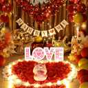 CRCZK Light UP Valentine's Day Wooden Love Sign, Valentines Day Love Letters Table Centerpieces, Sturdy Galentine's Day LOVE Sign, Valentine Decorations for Home Shelf Mantel Fireplace Tabletop, Party Supply