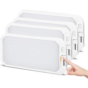 4Pack RV Lights Interior 1200LM3 Color 12V RV LED Lights Interior with Remote Control, 3000-6500K Dimmable RV Interior Lighting Ceiling Light for RVs/Camper/Trailer/Boat