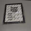 arteWOODS Funny Raccoon Bathroom Wall Art - Rustic Farmhouse Wall Decor with Humorous Quotes Black Framed Print Artwork Cute Animal Pictures for Shower Toilet Restroom Kid's Washroom 8x10 Inch