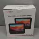 FANGOR 7.5 Inch Dual Car DVD Player, Portable Headrest Video Player for Car with 5 Hours Rechargeable Battery, Last Memory, AV Out/in, Support USB/SD/Sync TV, All Regions (1 Player+1 LCD Screen)