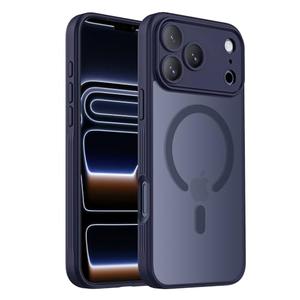 Symcele Designed for iPhone 17 Pro Case, Compatible with MagSafe, [Camera Protection] [15FT Military Drop Protection] Shockproof Translucent Matte Anti-Slip Phone Case, 6.3", Deep Blue