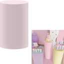 Ice Cream Pastel Pink Color Cylinder Plinth Covers for Birthday Party Decorations Pedestal Tablecloth Stretchy Fabric Cover Kids Banquets Cake Baby Shower Parties Favors14''30''