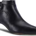 Juliet Holy Womens Pointed Toe Ankle Boots Kitten Heels Faux Suede Booties Side Zipper Dress Shoes (7.5, Cool Black)