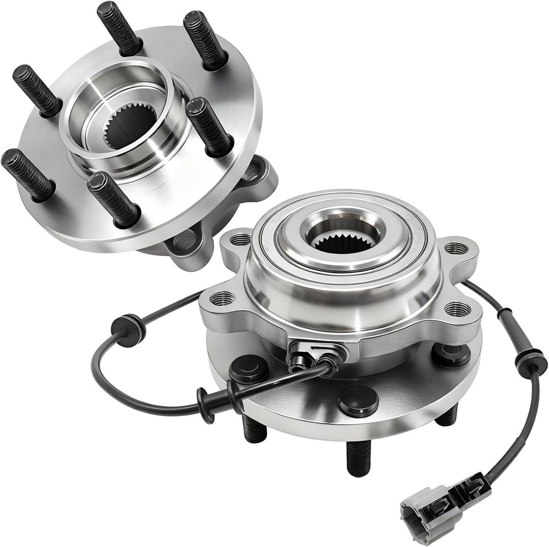 2Pcs 515065 Front Wheel Bearing Hub Assembly Compatible with Nissan Frontier 2005-2019, for Nissan Pathfinder 2005-2012 Xterra 2005-2013, for Suzuki Equator 2009-2012, 6 Lugs w/ABS