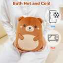 Bear Microwavable Heating Pad for Period Cramps, Cute Bear Plush, Weighted Stuffed Animal Warm Gifts for Kids Adults 10 Inch, 1.2 Lbs