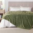 Bedsure GentleSoft Moss Fleece Queen Blanket for Couch - Cozy Soft Blankets for Women, Cute Small Throws for Girls, 90x90 Inches