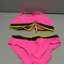 Girl Two Piece Swimsuits Adjustable Straps Bikini Sets with Chest Pad Size 9-16Y