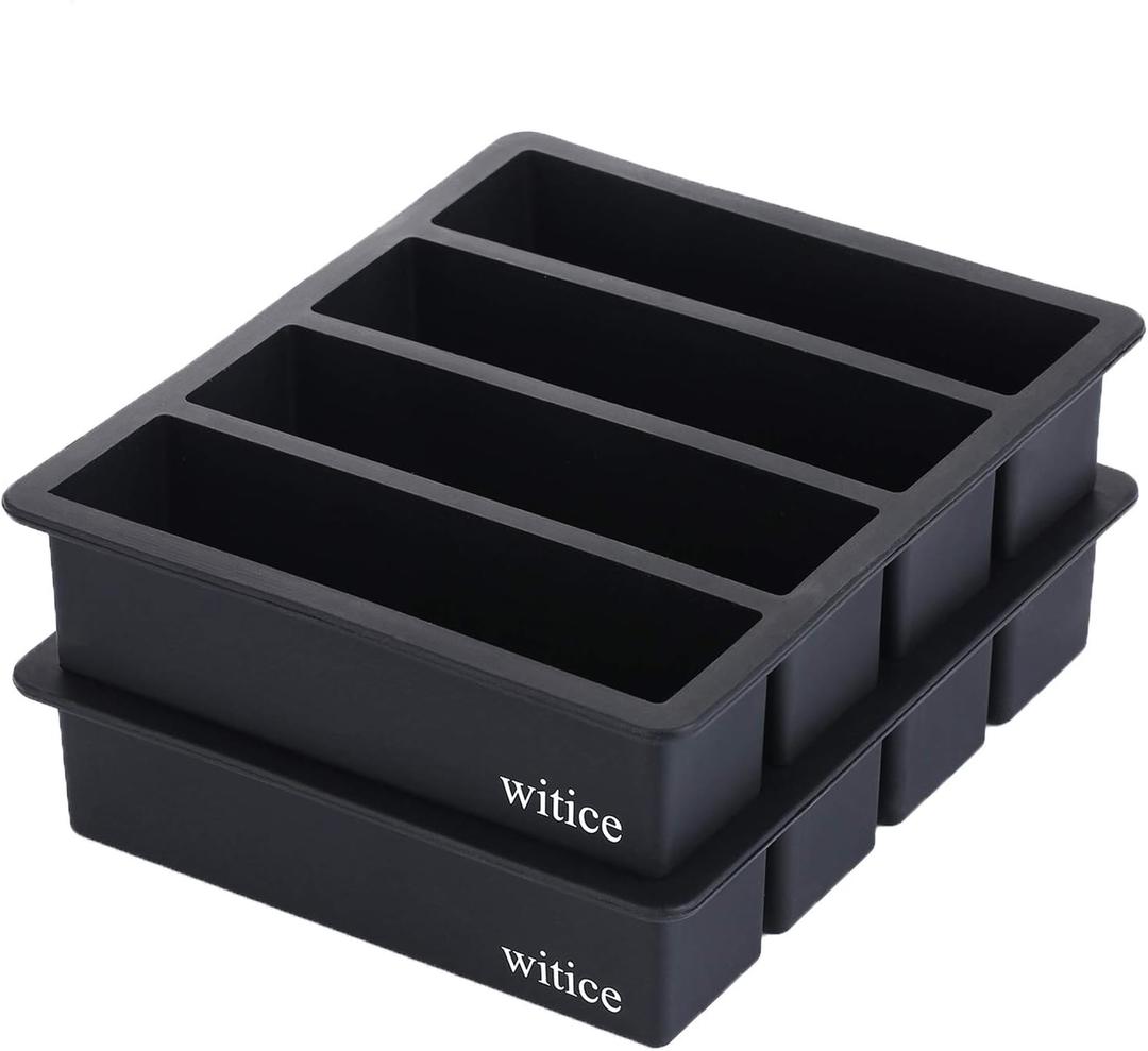 Silicone Ice Cube Trays Large for Whisky(2-Pack) - Butter Mold,With Easy Release Ice Cubes for Whiskey and For Cocktail,Food Grade