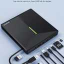 External CD DVD Drive with 4 USB Ports and 2 TF/SD Card Slots, USB 3.0 Portable CD/DVD Disk Drive Player Burner Reader Writer for Laptop Mac PC Windows 11/10/8/7 Linux OS with Carrying Case