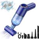 Handheld Vacuum Cordless: Car Vacuum Portable Cordless 120W High Power with Strong Suction 3 in 1 Portable Mini Small Hand Held Vacuum for Pet Car Office Home - Blue
