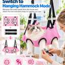 Dog Grooming Hammock Stand, Foldable Dog Bath Holder Sling Shower Chair