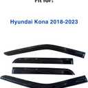 IG Window Visors Fit for 2018-2023 Hyundai Kona, Out-Channel Rain Guards Vent Wind Deflectors 4PC, Car Accessories for 18-23 Kona