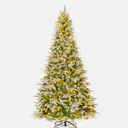 Pre-Lit Artificial Christmas Tree with Tips and Warm-White LED Lights