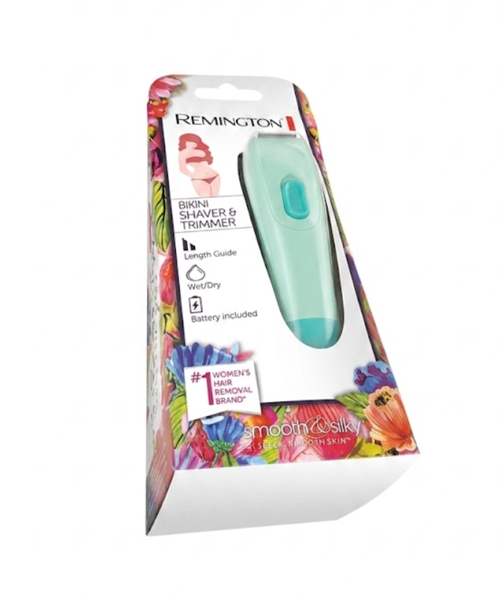 Remington Wpg4110 Bikini Shaver & Trimmer, Battery Powered | Body Trimmer for Close Shaping, Ergonomic Comfort for Sensitive Skin, Guide Comb Included, Uses 1 AA Battery