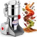 Moongiantgo 700g Grain Mill Grinder Commercial Spice Grinder 2500W Stainless Steel Electric Pulverizer Dry Grinding Machine for Wheat Corn Rice Pepper Herbs Coffee Beans (700g Swing, 110V)