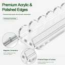 Mahjong Racks with Pushers, Clear Acrylic 4-Player Set, 17.5 Inch