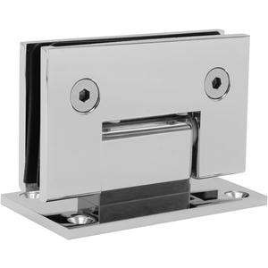 CKB Shower Glass Door Hinge, 90 Degree with Solid Brass, for 3/8"(10mm) to 1/2"(12mm) Thick Tempered Glass, Frameless Shower Door Replacement Hardware kit, Chrome