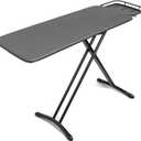 Duwee 18"x46" Ironing Board with Heat Resistant Cover and Thicken Felt Pad,Deluxe Iron Board with Steam Iron Rest,Adjustable Height Heavy Duty Ironing Board Full Size,Heavy Sturdy Legs,Black