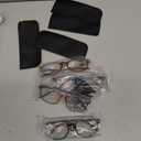4 Pack Progressive Multifocus Reading Glasses Blue Light Blocking Spring Hinges Stylish Ladies Pattern Readers 1.75