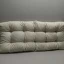 Bench Cushion Patio Loveseat  Thick Outdoor 44" x 19" Seat Pad for Porch Swing, Garden, Deck, Balcony, RV, Indoor & Outdoor Benches  Durable, Stylish & Comfortable with Ties , Cream