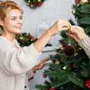 100 Pcs Christmas Velvet Ornament Strings Adjustable Ornament Hooks Non Slip Hangers Hooks Tree for Christmas Tree Decorations(Brown)