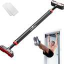 RHINOSPORT Door Pull Up Bar Doorway No-Screw from 69-92 cm (27.1in-36.2in) Workout Equipment for Home Gym Upper Body Workout Non-slip 2x EXTRA Foam Padding for Ultimate Door Frame Protection