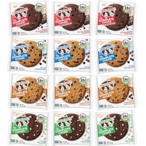 Lenny & Larry's Chocolate Lovers 4 Flavor Variety Pack, Soft Baked, 16g Plant Protein, Vegan, Non-GMO, 4 Ounce Cookie (Pack of 12), BBD 13 Nov 2026