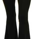 Vivicastle Women's USA Lightweight Boho Comfy Stretchy Bell Bottom Flare Pants (Large)
