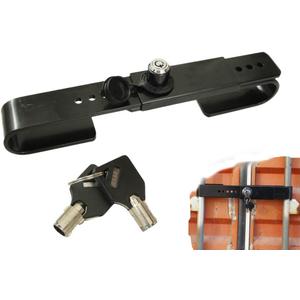 WJSKDQ Adjustable Steel Cargo Door Lock Shipping Container Locks Cargo Door Lock 2 Keys for Semi Trailer Trucks and Containers