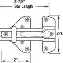 Prime-Line U 11315 Swing Bar Door Guard With High Security Auxiliary Lock, Brass Finish (Single Pack)