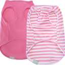 Dog Shirts for Small Dogs Girl 2 Pack Stretchy Lightweight Spring Calm Puppy Clothes Breathable Tshirts for Medium Dogs Pink Size L for Easter