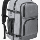 Dinictis 40L Travel Backpack Carry on Flight Approved, Backpack Suitcase for Travel, Personal Item Travel Bag fits 17 inch Laptop- Grey