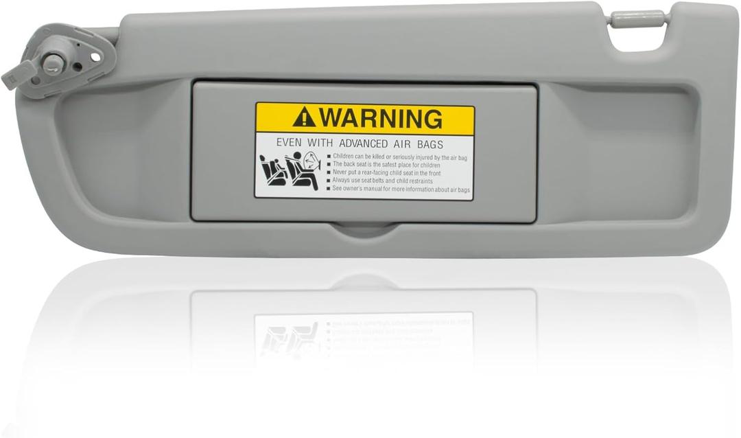 Left Driver Side Sun Visor Replacement Compatible with Honda Civic 2006 2007 2008 2009 2010 2011 Replaces# 83280-SNA-A01ZC Color Clear Gray