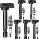 UF242 Ignition Coil Pack 30520-P8E-A01 and Iridium Spark Plugs 4503 Set of 6 Fit For Honda Accord 2000-2007 Odyssey 1999-2007 2008-2010 EX LX Pilot 2003-2008 Ridgeline 2006-2008 Acura MDX TL V6