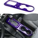 RT-TCZ Gear Shift Panel Trim Cover Cup Holder Trim Cover Decoration Interior Accessories Compatible with Jeep Wrangler JK JKU 2011-2017,Purple