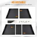 3 Piece Fireplace Tray Ash Pan,Adjustable Fireplace Tray for Up to 38" Fireplace Grates,Expandable Fireplace Ash Pan for Ash Collection,Large Trapezoid Stainless Steel,Fireplace Removable Ash Tray
