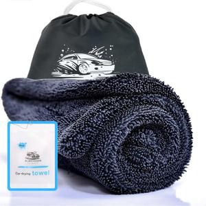 Car Drying Towel  Microfiber Car Towels 1300 GSM  Microfiber Cleaning Cloth (16" x 16") with a Stylish Protective Case  Multi-Purpose