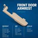 CIDIA Front Door Armrest Passenger Handle 12472876 Compatible with Chevy Silverado Suburban Tahoe Avalanche GMC Sierra Yukon Cadillac Escalade 1999-2006 Right Side （Beige）