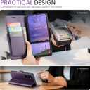 for Samsung Galaxy S26 Plus Case Wallet with RFID Blocking Card Holder, PU Leather Kickstand Protective Flip Phone Cover Fit for Galaxy S26 Plus 6.7", Purple