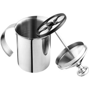 Bellemain Milk Frother Handheld, Thick, Creamy Milk Foam Maker, Warm & Cold Milk Foamer | Stainless Steel Hand Held Frother for Coffee, Latte, Cappuccino, Frappe, Matcha, Hot Chocolate, 14 oz.