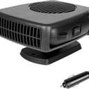 Car Heater, Portable Electronic Auto Fan Heater 12V 200W 2 in 1 Heating/Cooling Function Fast Heating Car Defrost Defogger, Black