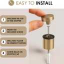 Mega Handles Floor Door Stopper, Quickly Installed Wall Protector, Wall Protectors from Door Knobs, Floor Door Stop with Mounting Hardware Included - Satin Brass - 2 Inch (1 Pack)