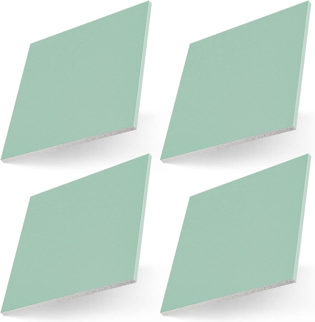 Amylove Drywall Repair Panel Drywall Patch Panel Repair for Mend Wall(4 Pcs,Green,12 x 12 x 1/2 Inch)