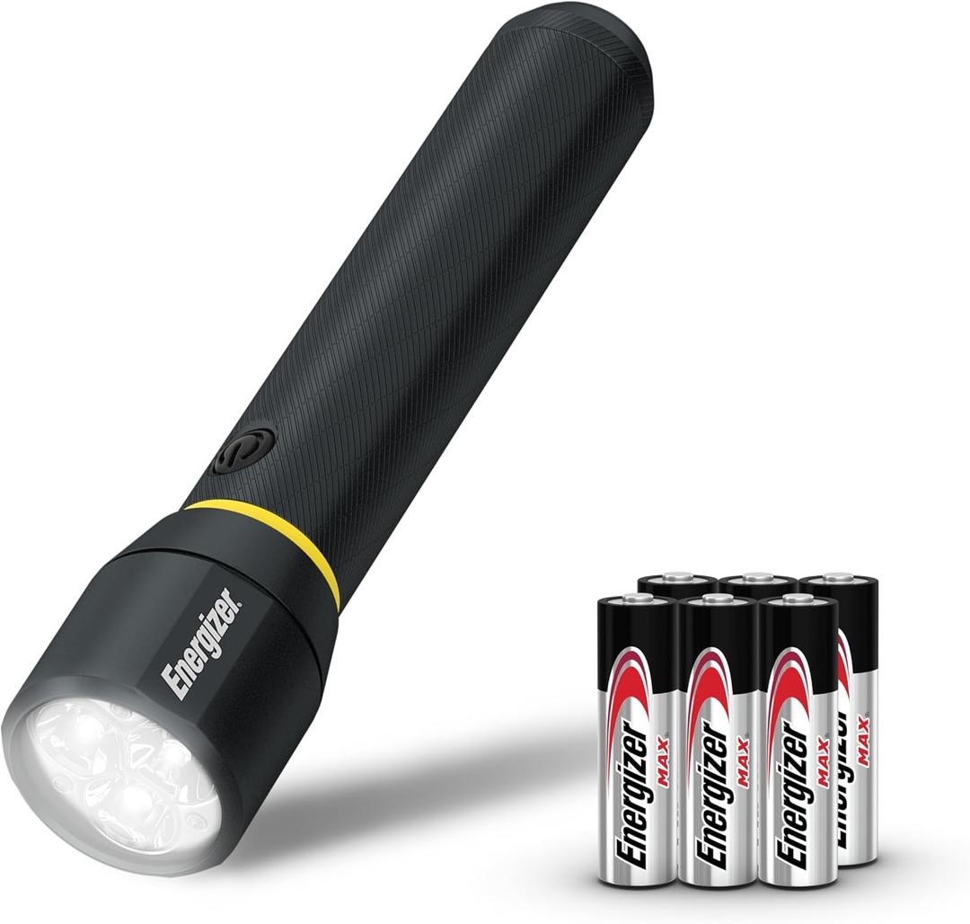 Energizer LED Flashlight Vision PRO, Ultra Bright 1000+ Lumens, IPX4 Water Resistant, Aircraft-Grade Aluminum LED Light, Rugged Metal Flash Light for Outdoors, Emergency Power Outage, Black