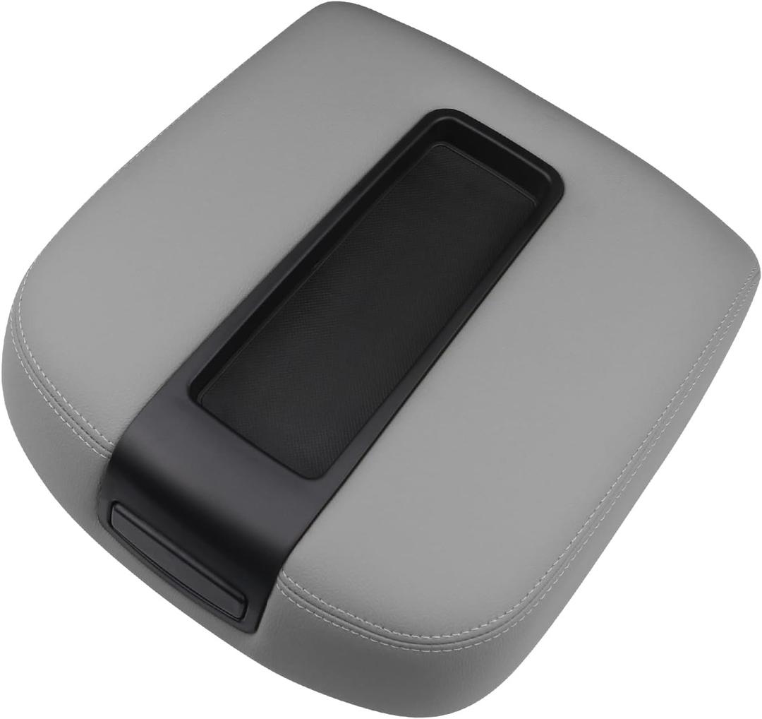 Floor Center Console Armrest Lid Assembly Grey Compatible with 2007-2014 Chevrolet Chevy Avalanche Silverado Suburban Tahoe GMC Sierra Yukon XL Replaces 15217111