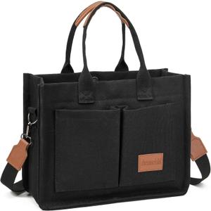 Small Tote Bags for Women Canvas Tote Bag with Zipper Satchel Crossbody Bag Work Travel Shoulder Handbags with Pockets